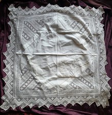 vintage linen tablecloth with