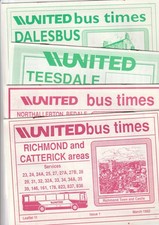 United North Yorkshire Bus Timetables x 4