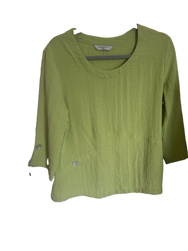 Ladies green penny plain top - penny,