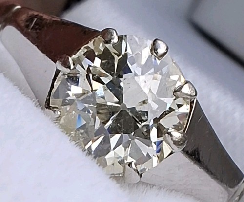 Platinum 94ct old cut - 0.94ct,