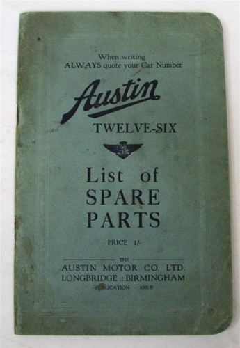 Austin twelve six illustrated - twelve,