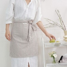 Cooking Half Apron Cafes Apron Chef Apron Household Stripe Waist Apron