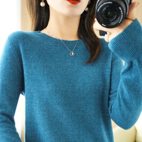 Women cashmere knit sweater - cashmere,