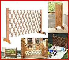 Freestanding Tall Dog Gate Pet Barrier Expanding Stairway Fence Indoor Outdoor