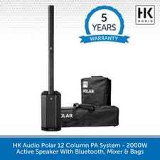 HK Audio Polar 12 Portable Column PA System 2000W Active Bluetooth Speaker +Bags