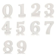 Wooden Numbers Birthday SHabby Chic White Washed Numbers Celebration
