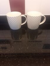WAITROSE Grey Spot MUGS x 2