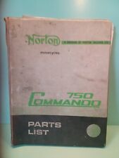 Vintage Norton 750  Commando Motorcycles Parts List