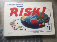 VINTAGE WADDINGTONS RISK BOARD GAME PLAYING PIECES NEAR COMPLETE Retro Strategy