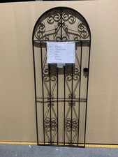 Wrought Iron Style Arched Top Metal Garden Gate 660mm Wide x 1760mm High