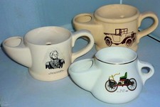 3 VINTAGE RETRO WADE CREAM AEROPLANE NELSON & VINTAGE CAR SHAVING MUG JUG POT