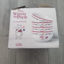 Disney Winnie The Pooh Cereal Bowls Set of 4 Boxed Porcelain 14.2cm