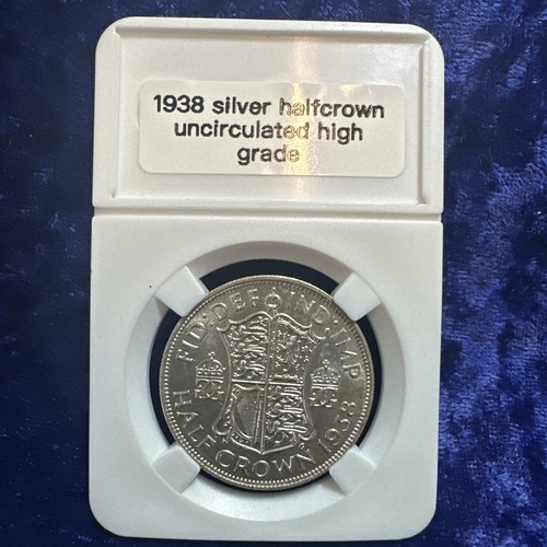 Uncirculated 1938 half crown - half,