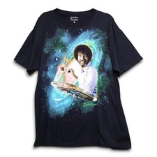 Bob Ross Galaxy T-Shirt Happy