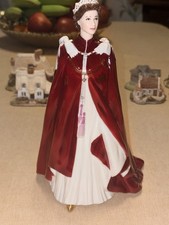 Royal Worcester Figurine Of Queen Elizabeth II 80th Birthday British Empire