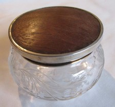 Glass Pot with Silver and Wood