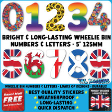 Wheelie bin numbers letters - bin,