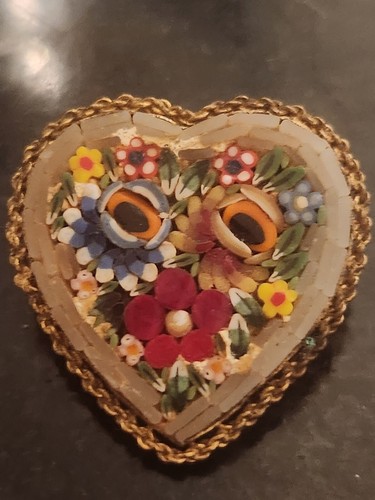 Vtg micro mosaic heart - mosaic,