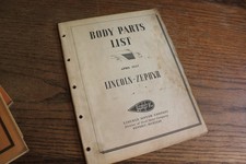 1937 LINCOLN ZEPHYR Body PARTS