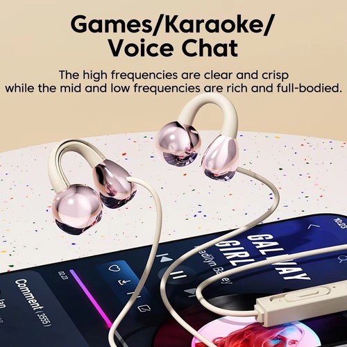 Ear clip type wired headphones - clip,