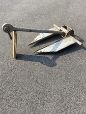 Substantial Danforth Style Steel Anchor and Rope