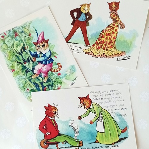 Set cat postcards - set, 3