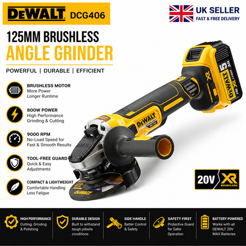 Dewalt dcg406 125mm - 125mm, angle