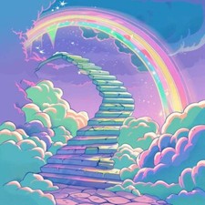 20x Stairway To Heaven Peel and Stick Tile Vinyl Sticker Stairs Bathroom Kitchen