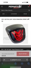 VESPA BACK LIGHT REAR  TAIL BACK LIGHT GT SUPER 150 GL GS SPRINT CHROME- B Grade