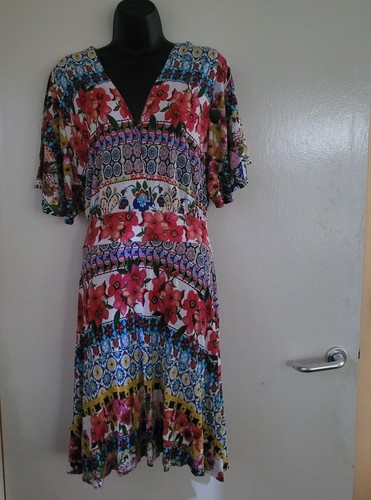 Desigual dress boho print - l,