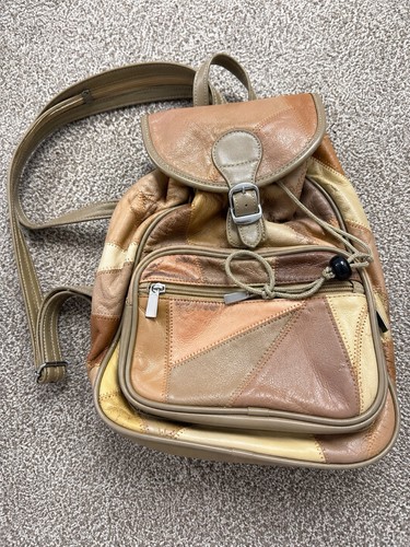 Vintage leather patchwork tan - vintage,