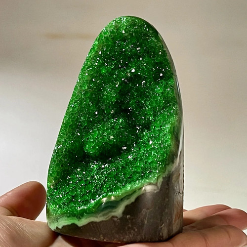 Green crystal cluster - crystal,