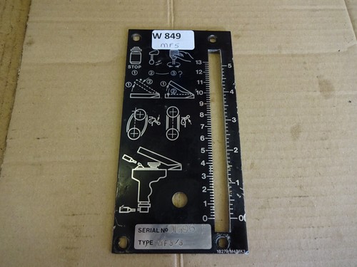 Meddings mf5 machine plate - machine,