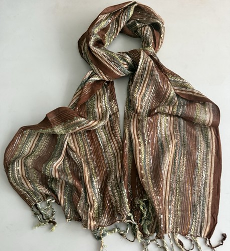 Women scarf brown teal - women’s,