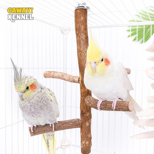 Natural wood bird branch - natural,