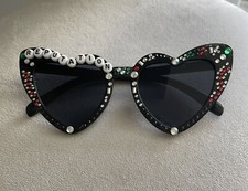 Taylor Swift Reputation Heart Shape Sunglasses Bejeweled Merch