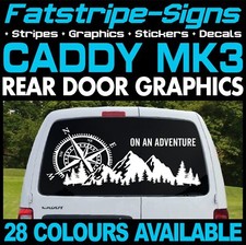 to fit VW CADDY COMPASS MOUNTAIN GRAPHICS STICKERS CAMPERVAN MOTORHOME DAY VAN