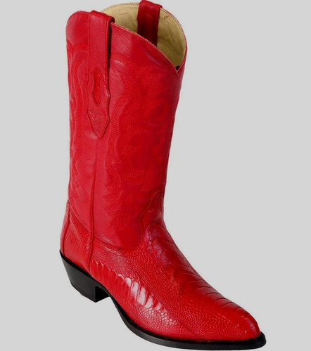 Mens red ostrich leg - ostrich,