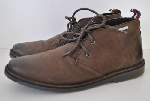 Brown leather lace men s - brown, up