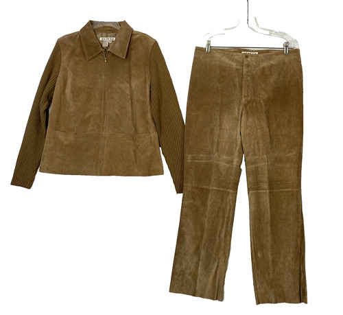 Vtg suede leather jacket - suede, p