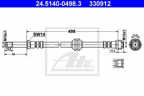 New brake hose for - brake,