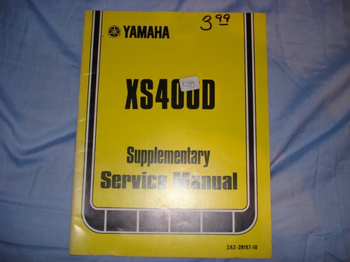 Yamaha xs400d supplementary - xs400d,