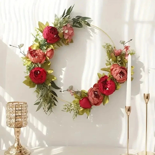 50cm metal flowers - flowers, hoop