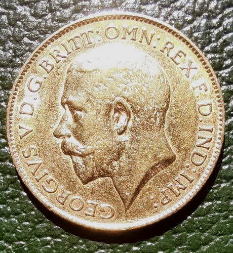 Gold half sovereign 1914 - half,