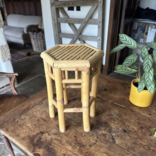 Bamboo vintage plant stand - vintage,