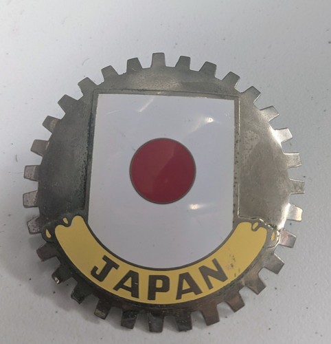 Vintage japan car grille badge - car,