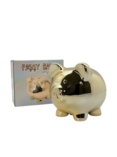 Metallic pig money - metallic, bank
