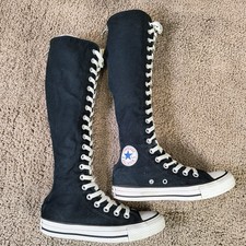 Converse Knee High Trainers Boots Shoes Black XX Hi Vintage Size 3 UK