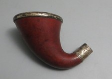 Antique 1911 Calabash Pipe Hallmarked Silver Mounts - WS