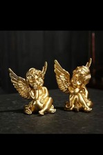 Set of 2 Cherubs Angels Resin